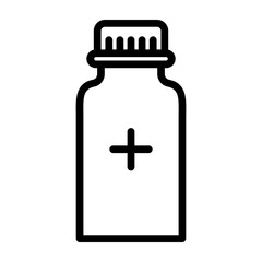 Obraz premium Medicine Bottle Vector Line Icon Design