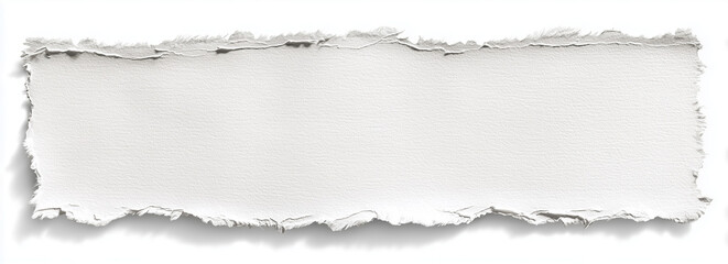 Fototapeta premium a piece of white paper with torn edges, isolated on the background.