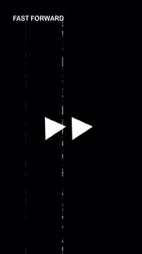 Vertical VHS tape fast-forward overlay with retro effects animation on alpha channel. 4K Video