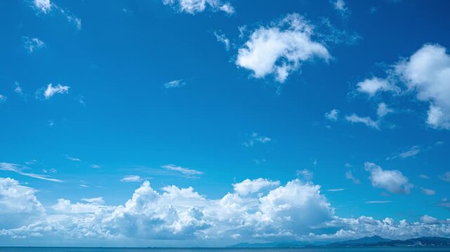 夏の雲の流れの4Kタイムラプス動画