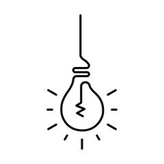  Lamp Idea line icon vector illustration design. Editable stroke.