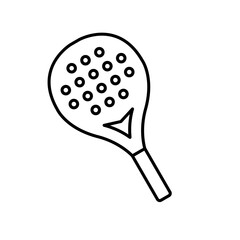 Padel racket line icon vector illustration design. Editable stroke.