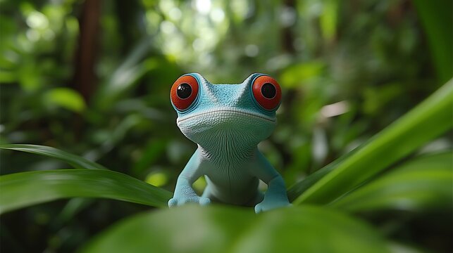 frog on the leaf