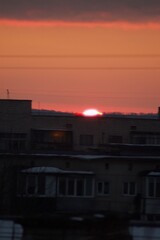 Fototapeta premium sunset in the city