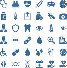 Flat Medical and Healthcare Icon Collection