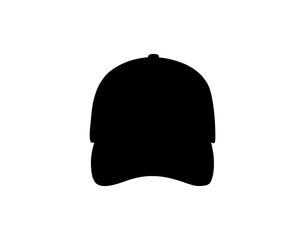 Front View Silhouette of a Baseball Cap