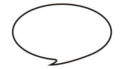 漫画風 吹き出しフレーム シンプルな雲型枠