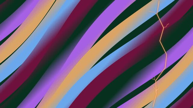Colorful striped abstract fabric pattern with vibrant rainbow stripes and retro design