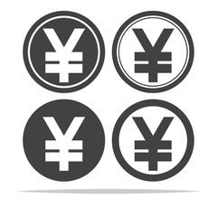 Obraz premium Japanese yen icon transparent vector isolated illustration