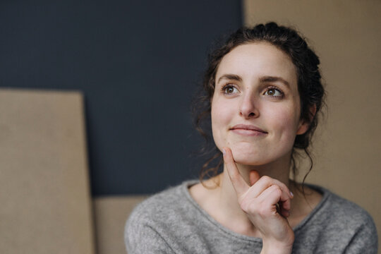 Portrait of smiling young woman