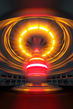 3D Rendered Illustration, visualisation of a science fiction spaceship