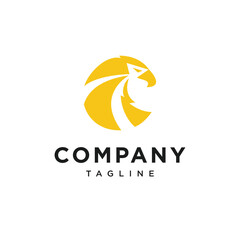 Fototapeta premium Storm or Thunder Eagle Circle Logo Icon Vector