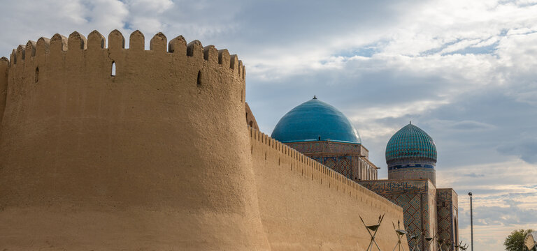 The famous medieval mausoleum of Khoja Akhmet Yassawi in the Kazakh city of Turkestan - the heart of the Turkic world