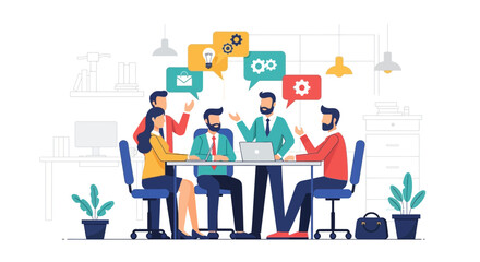 People sitting at a meeting table.