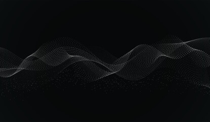 Fototapeta na wymiar Abstract Big data visualization of points. Technology innovation communication concept digital black and white design background. Vector illustration