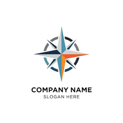 Obraz premium Corporate Compass Logo Design Element.
