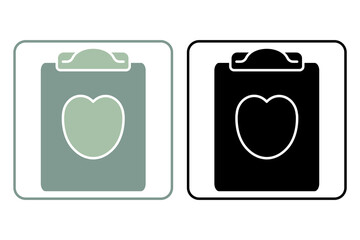 Medical Clipboard Solid Health Record Medical clipboard bold icon for hospital administration and patient data management