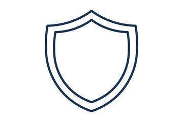 Medical Shield Line Health Protection Medical shield outline icon for medical insurance and patient safety systems