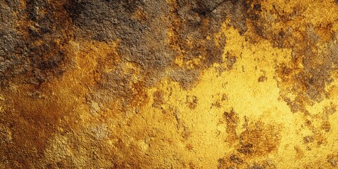 Gold Grunge Stone Background with Texture and Copy Space