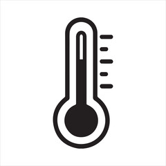 Thermometer outline icon vector