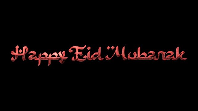 Eid elegant. Happy eid mubarak in an ornamental red font, perfect for festive eid greetings, social media posts, cards, banners, and flyers.