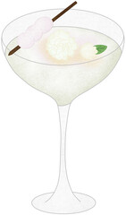 jasmine cocktail with flower