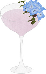 lychee cocktail with flower