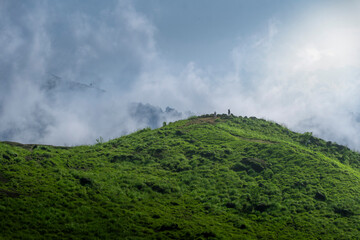 clouds over the mountains