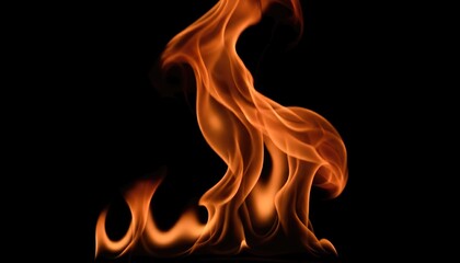 Soft flowing flames rise gently with shimmering light along their edges, creating a realistic burning effect.