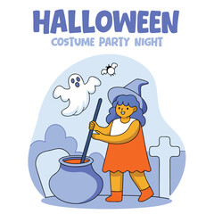 Halloween party instagram post design