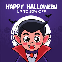 Halloween party instagram post design