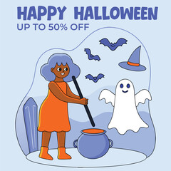 Halloween party instagram post design