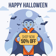 Halloween party instagram post design