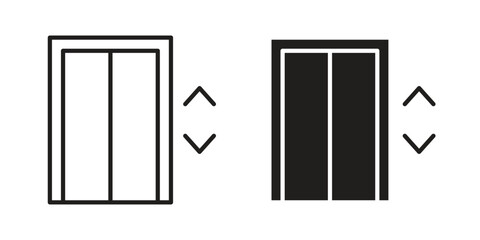 Elevator icon on white background. Simple vector illustration for graphic and web design © Gary