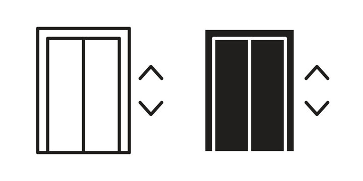 Elevator icon on white background. Simple vector illustration for graphic and web design
