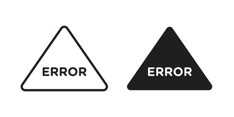 Obraz premium Error icon on white background. Simple vector illustration for graphic and web design