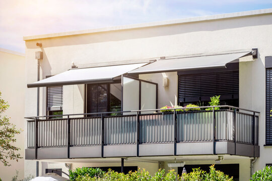 Balcony Awning Shade. Patio Terrace Awning For Balcony. Retractable Adjustable Balcony Awning, Folding Awning.