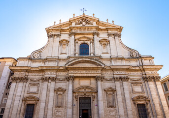 Obraz premium Church of St. Ignatius of Loyola at Campus Martius (Sant'Ignazio) in Rome, Italy