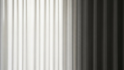 Obraz premium Smooth gradient of white and black vertical stripes creating a sleek modern minimalist design element for various applications