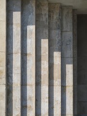 Concrete wall Grey texture Geometric shadow lighting Contrast Architecture details Abstract background
