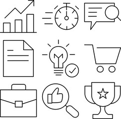 Modern Office and Productivity Icons