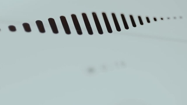Black audio waves during an audio recording