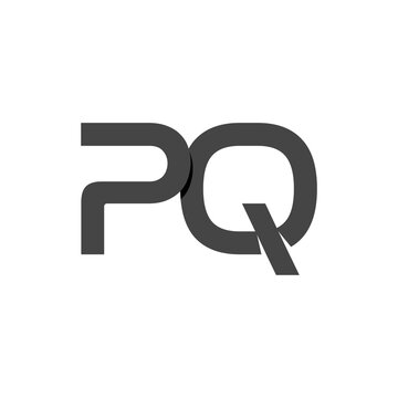Letter PQ logo isolated on white background