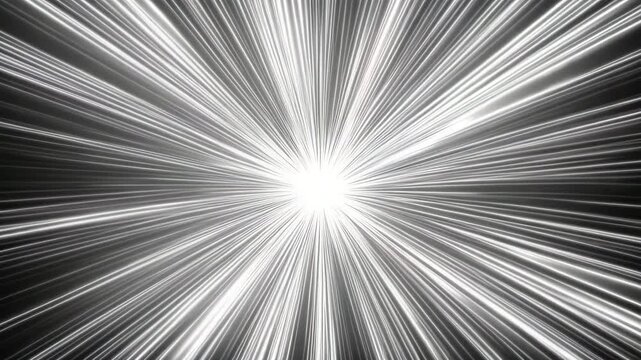 Abstract sunburst design featuring thin lines radiating outward with a soft glowing center