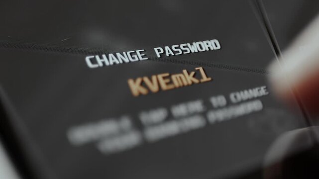 Change Password option by double clicking on the screen, generating a new password