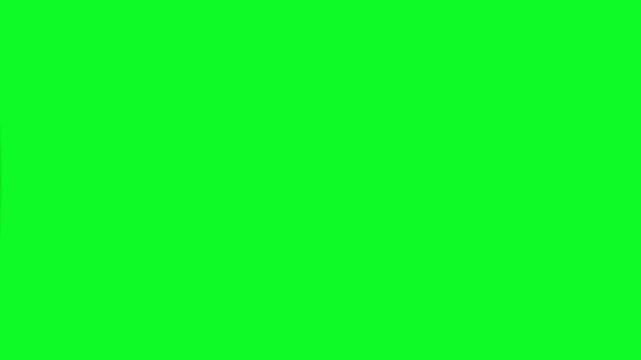 Green Screen V Shape Wipe Transition Moving From Right To Left Side Over Plain Black Background Frame For Video
