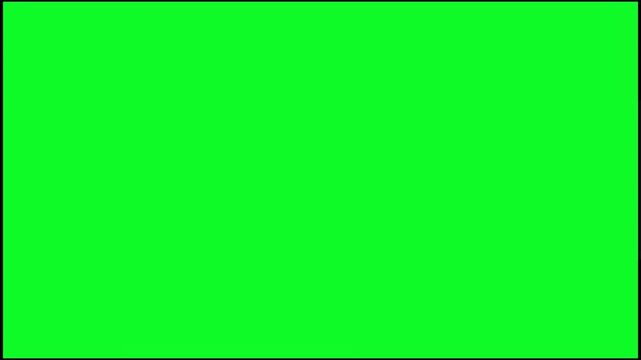 Green screen chroma key transition featuring a black vertical bar wiping across the frame from the right side to the left