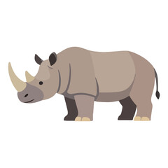 Obraz premium Flat rhinoceros animal design