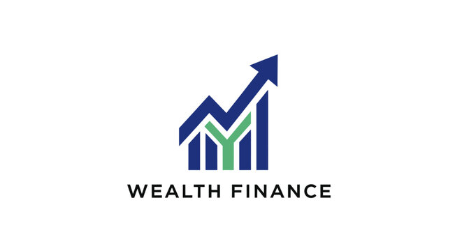 Wealth Finance Business Growth Chart Arrow Logo.