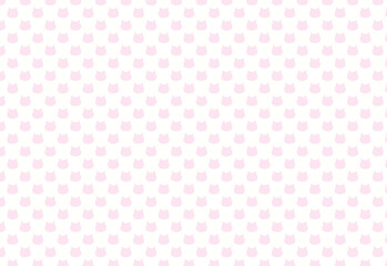 猫ドット背景素材　ピンク色